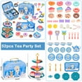 thumbnail image 5 of Amplov 52-Piece Princess Pretend Play Tea Party Set for Girls Ages 3–5, Kids Role Play Kitchen Toy Set with Teapot, Cups & Accessories, Imaginative Play Gift for Toddlers, 5 of 9