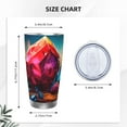 thumbnail image 4 of Fuzoiu Colorful Stone World Print 20oz Tumbler, Stainless Steel Vacuum Insulated Car Cup, Insulated Coffee Mug,Travel Mug with Lid,Thermal Cup for Outdoor-Without Straw, 4 of 8