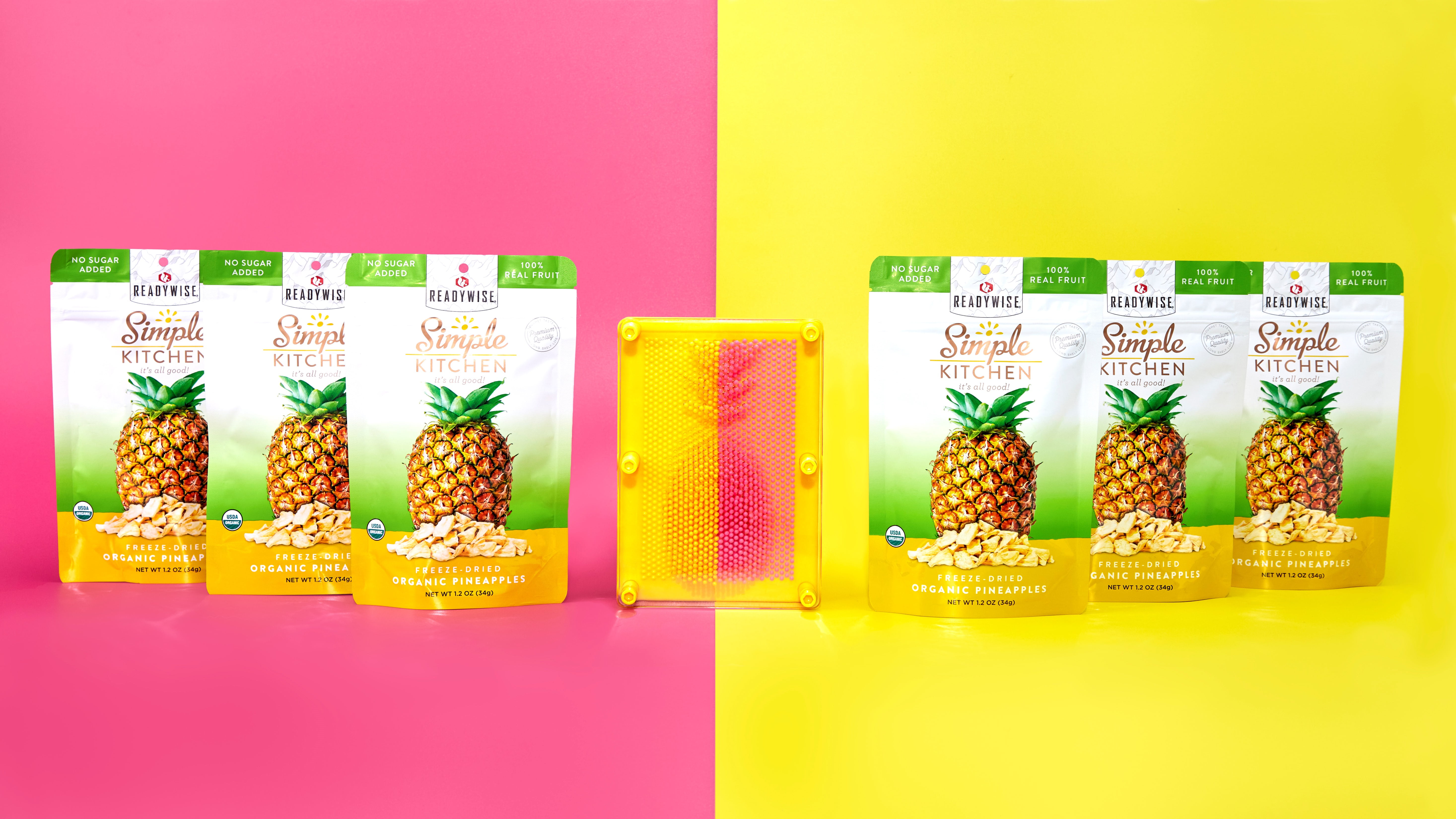 ReadyWise Simple Kitchen Organic Freeze-Dried Pineapples - 6 Pack
