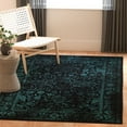 thumbnail image 3 of SAFAVIEH Adirondack Wyatt Traditional Distressed Area Rug, Black/Teal, 8' x 8' Square, 3 of 11