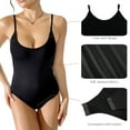 thumbnail image 5 of YUSHOW Women Sexy Scoop Neck Strap Bodysuit Backless Bodysuit Top Black,L, 5 of 7