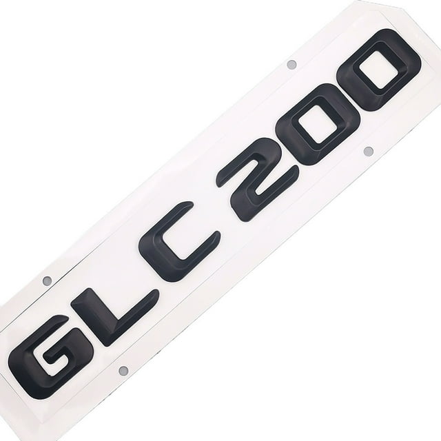ZWEIP Car Rear Tail Emblem Number Letters Car Sticker For Mercedes Benz GLC200 GLC 200 Chrome Silver/ Matte Black