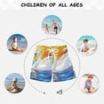 thumbnail image 6 of Swan in Sunset Reflection Boys Swim Trunks Quick Dry Boy Swim Shorts for 3-14 Years, 6 of 8