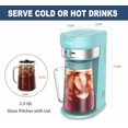 thumbnail image 5 of Iced Tea Maker, Brewing System with 2.5-quart Glass Pitcher, sliding strength selector, Stainless Steel Decoration, Reusable Filter (Green), 5 of 5