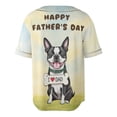 thumbnail image 2 of Cute Boston Terrier Loves Dad Happy Father's Day All Over Print 3D Baseball Shirt Gentleman Dog Lover Gifts Softball Sport - 12008, 2 of 6