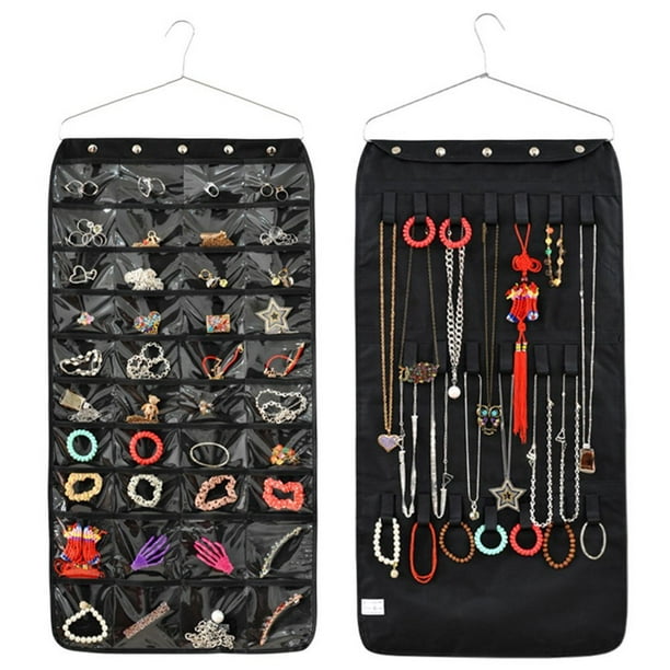 Topboutique Hanging Jewelry Organizer Bag (40Pockets) DualSided
