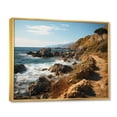 thumbnail image 2 of Designart "Coastal Stroll Rocky Beach painting" Nautical & Beach Floater Framed Canvas Art Print, 2 of 7
