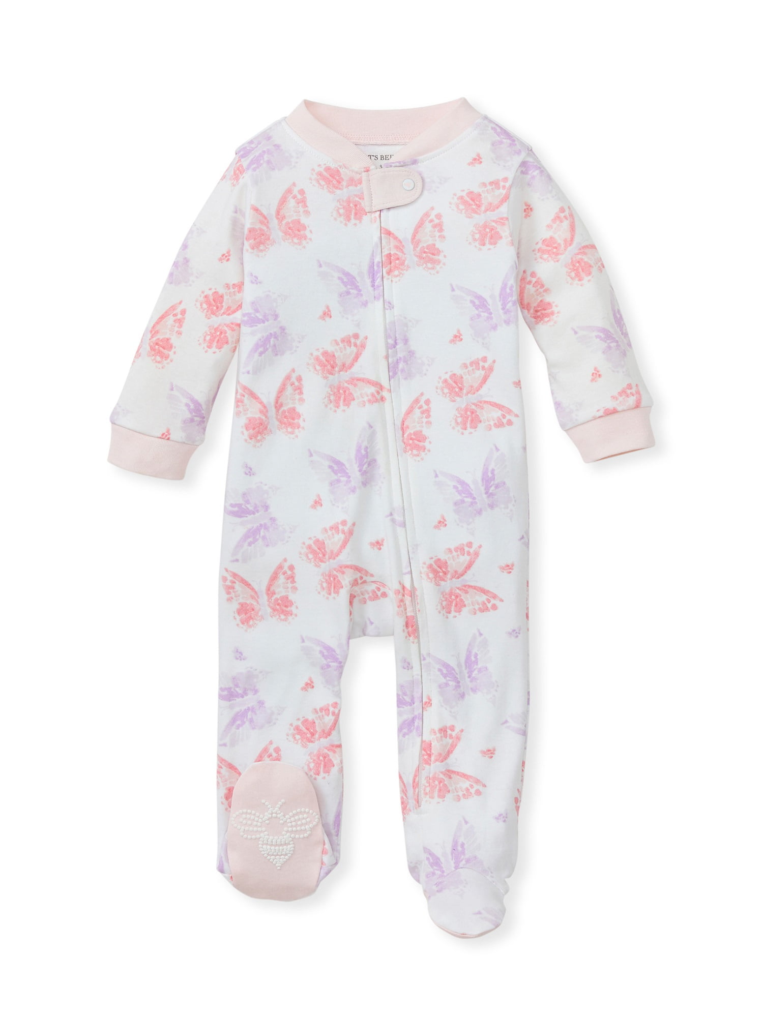 Lamaze Organic Baby Baby Girls Sleep N Play Footed Sleepwear 2 Pack Preemie White