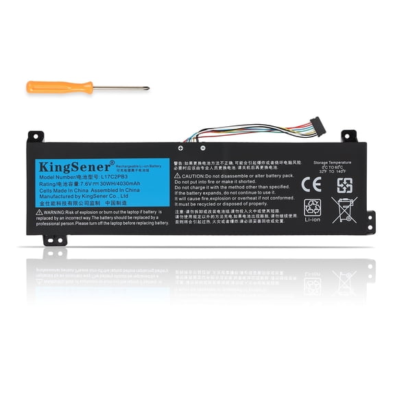 Kingsener L17C2PB3 Laptop Battery Replacement for V130-15IGM V130-15IKB V330-15IKB V530-14IKB V530-15IKB Series L17M2PB4 5B10P53995 5B10W67318 L17L2PB4 L17C2PB4