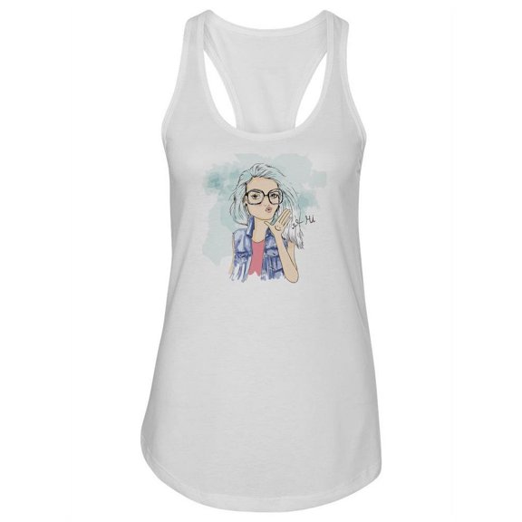 Fashion Girl Sketch. Tank Women -Image by Shutterstock, Female Small