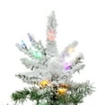 thumbnail image 2 of Vickerman 4.5' Flocked Utica Fir Artificial Christmas Tree, Multi-Colored LED Lights, 2 of 6