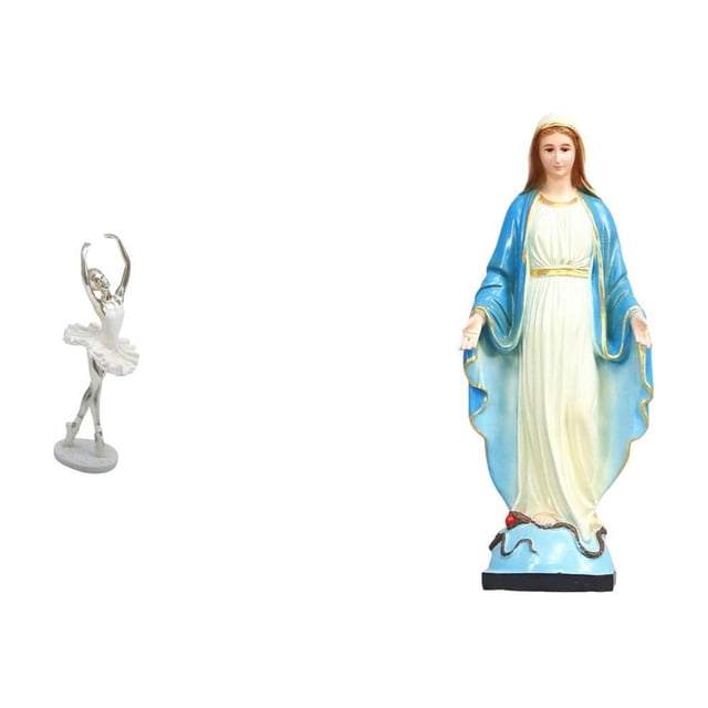 Elegante figura de bailarina, escultura de arte moderno, adorno creativo para dormitorio, oficina, chimenea, entrada, manualidades religiosas católica