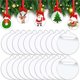 thumbnail image 1 of Nvzi 24 adornos navideños redondos de acrílico transparente de 9,9 cm para decorar el árbol de Navidad., 1 of 5