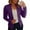 Purple, variant on Cropped Blazers for Women Plus Size Fall Winter Long Sleeve Solid Color Suit Jacket Slim Fit Mint Green