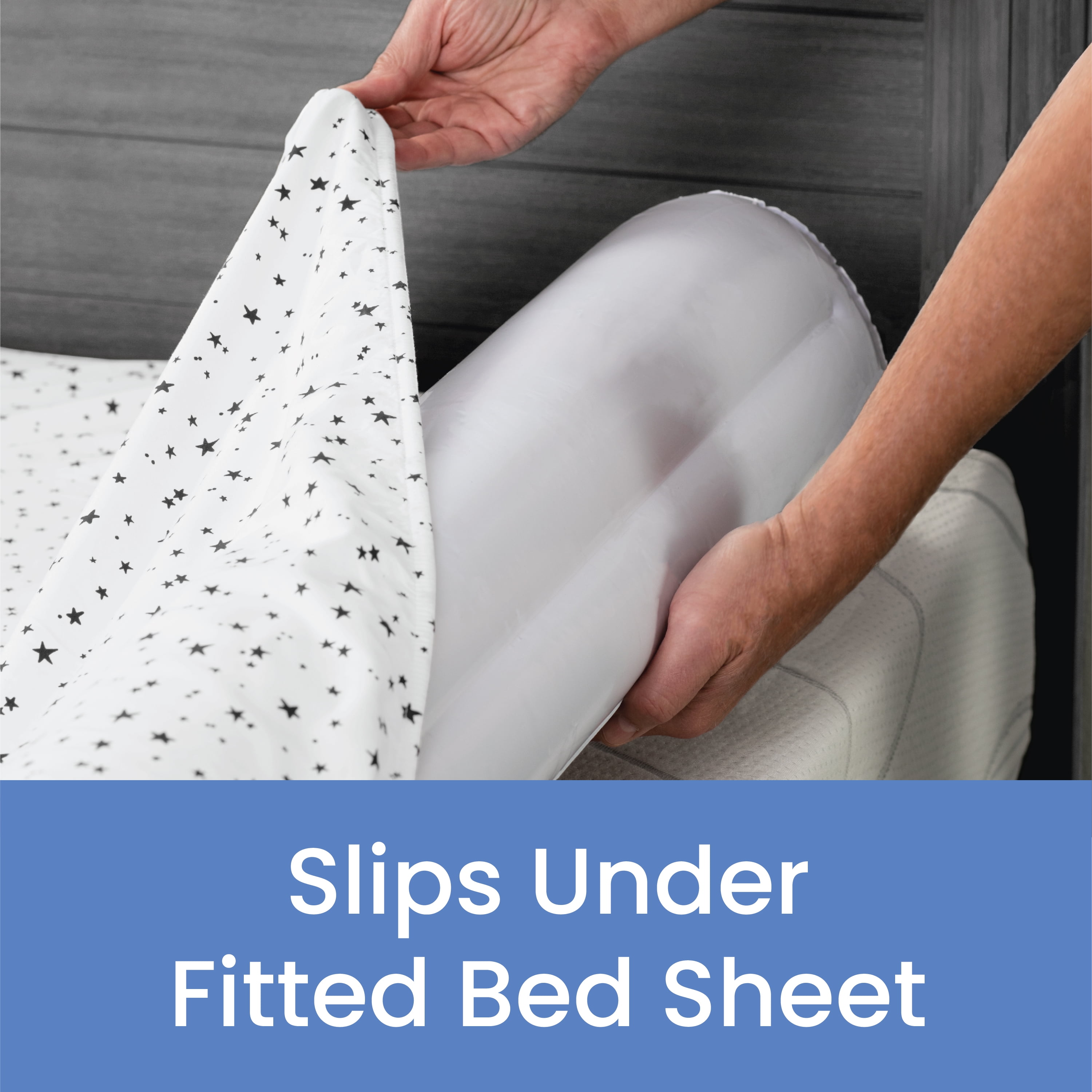 Delta Children Inflatable Bed Rails for Toddlers & Kids with Foot Pump (2 Pack) - Leak-Proof Portable Guardrails Great for Travel or At Home, White