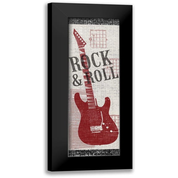 Craven, Katrina 7x14 Black Modern Framed Museum Art Print Titled - Rock and Roll