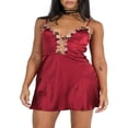 thumbnail image 1 of PENGXIANG Femmes Y2K Sortir Mini Robe Spaghetti Sangle Bodycon Coupe Basse Mini Robe Y2K Dentelle Robe de Soirée Clubwear Noir S, 1 of 7