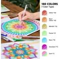 thumbnail image 5 of 360 Pack Paint Gel Pens Set, Shuttle Art 180 Colors Gel Pen Set Plus 180 Color Refills for Adult Coloring Books Doodling Drawing Art Markers, 5 of 9