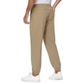 thumbnail image 3 of Pdbokew Men's Lightweight Hiking Pants Breathable Sports Outdoor Jogger Pants with Elastic Waist Khaki 30, 3 of 8