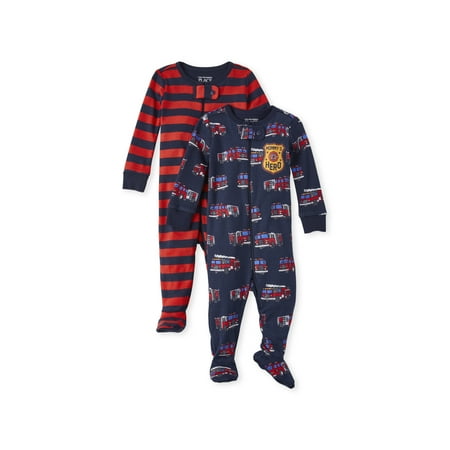 The Children's Place Long Sleeve 2 Piece Stretchie Set (Baby Boys & Toddler Boys, 3M, 6M, 9M, 12M, 18M, 24M, 2T, 3T, 4T, (Best Place For Newborn To Sleep)
