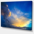 thumbnail image 2 of Dramatic Sunset Sky with Thunderstorm - Beach Photo Canvas Print, 2 of 3