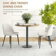 thumbnail image 4 of HOMCOM Dining Chairs Set of 2, Mid-Back Velvet-touch Upholstery Side Chair, 4 of 9