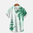 thumbnail image 4 of Camisetas de Lino para Hombres Vintage Bowling Manga Corta Cuello Cubano, Retro Playa Y Verano Hombre Manga Corta Botón Abajo Camisetas, 4 of 6
