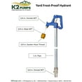 thumbnail image 3 of K2 Pumps Lead Free  4' Frost Proof Yard Hydrant, Overall Length: 6.25'; Bury Depth: 4'; Above Ground: 2.25', Model AWP00001K-4, 3 of 3