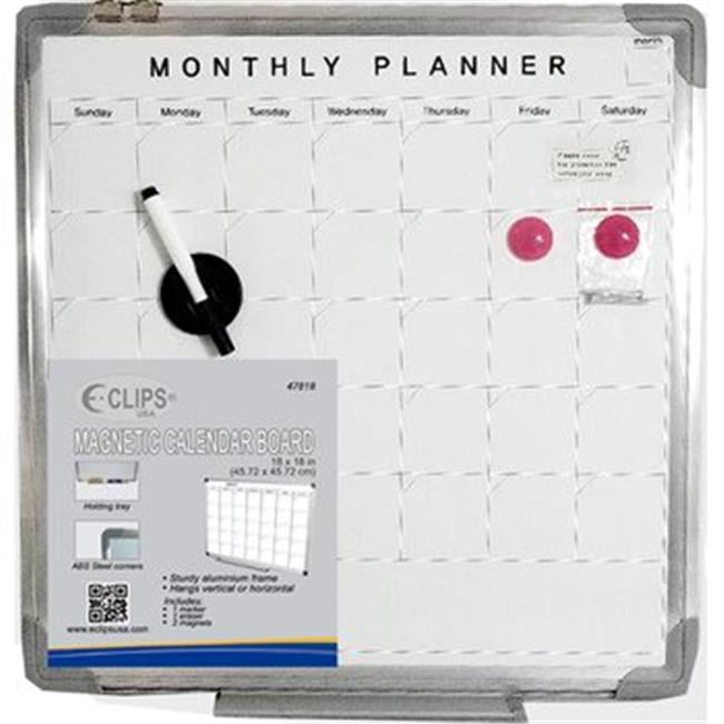 DDI 2287841 Calendar White Board 18" x 18" Case of 12