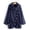 Dark Blue, variant on Sanbonepd Women Casual Fleece Jacket Solid Cute Oversize Coats Home Pajamas