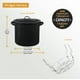 thumbnail image 5 of Bote de Baño de Agua Granite Ware Negro esmaltado sobre Acero de 15.5 Cuartos con Tapa y Estante, 5 of 5