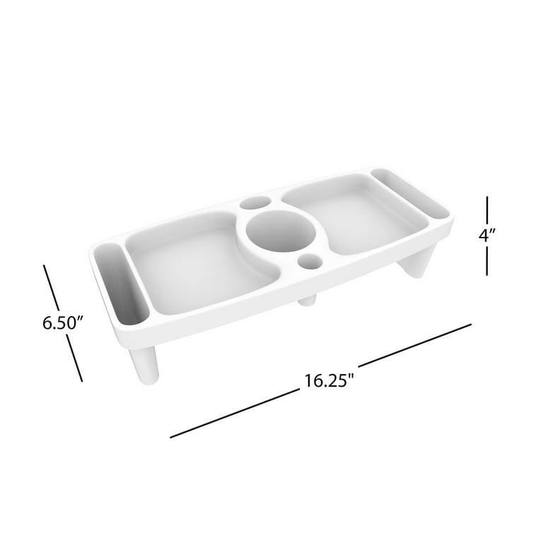 Lap Tray with Cupholder, Side Compartments-For Eating, Drinking, Snacking  on Bed, Couch, Chair- Serve Breakfast, Lunch, Dinner Anywhere by Bluestone
