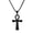 Black Necklace, variant on Men's And Women's Retro Stainless Steel Cross Pendant