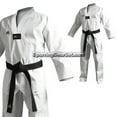 thumbnail image 7 of Adidas Adichamp 3 TKD Uniform, White Vneck, 7 of 7