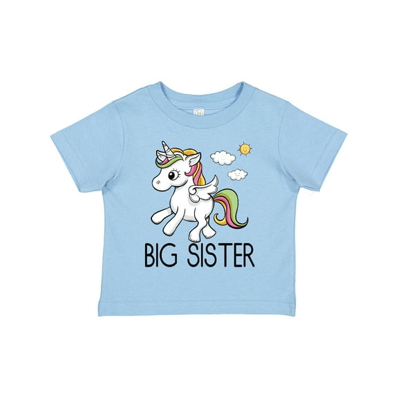 Inktastic Big Sister Unicorn Girls Toddler T-Shirt