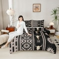 thumbnail image 4 of Manfei Rustic Boho Aztec Full Size Comforter Sets,Country Bull Skull Bedding Comforter Set,Western Co0Wboy Tribal Bedding Sets For Boys Kids,Super Cozy Room Decor Reversible,3-Piece, 4 of 8