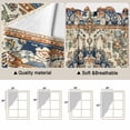 thumbnail image 5 of Swag Valance Curtains for Windows, Boho Southwestern Light Filtering Kitchen Curtains with Rod Pocket, Heritage Antique Country Blue Window Treatment Valances for Living Room, 36x36 - 2 PCS, 5 of 9