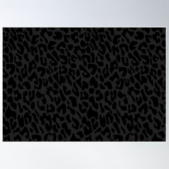 Black Leopard Print Poster Wall Art, Modern Wall Decor For Living Room Bedroom, 8x12 UNFRAMED