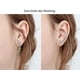 thumbnail image 4 of Ear Cuffs Bling 7 Cristales Plata de Ley 925 Hipoalergénico, 4 of 5