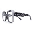 thumbnail image 6 of Womens Clear Lens Luxury Oversized Plastic Cat Eye Fashion Eye Glasses Grey Tortoise, 6 of 8