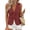 Brown Red, variant on Women Summer Tie Front Eyelet Tank Tops Trendy Floral Vest Sleeveless V Neck Dressy Blouse Vacation Outfits