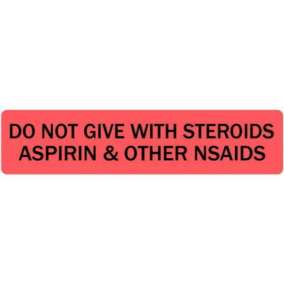Do Not Give with Steroids Aspirin or NSAIDs Veterinary Labels