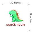 thumbnail image 4 of Custom name Happy Cartoon DinosaurWall Decal Decoration Joyful Cartoon Cartoon Animals Decorating Ideas for Girl's Bedroom Size: 30 In(W) x 27 In(H), 4 of 5