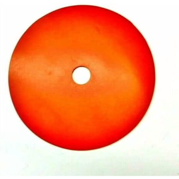 JTS 1/8" Silicone Rubber Pad 7" Round 1" Center Hole Flask Vacuum Seal Thick Gasket Solid High Temperature Red/Orange Commercial Grade Made in USA