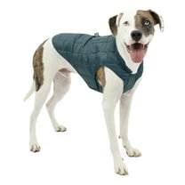 Kurgo Loft Dog Jacket, Reversible, Wear with Harness or Sweater, Water Resistant, Reflective, Ink Blue, XL