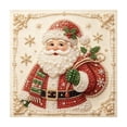 thumbnail image 2 of DIY Christmas Santa Claus Pearl Painting Kit, Full Drill Bead Art Craft, 7.87 x 7.87 Inch Handmade Christmas Wall Decor for Adults, Beginners, Holiday Home Decoration, 2 of 6