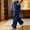 Navy, variant on Ovbmpzd Cargo Pants For Women Plus Size Gray Wide Leg Corduroy Baggy Pants Drawstring Wasited Casual Pants,S
