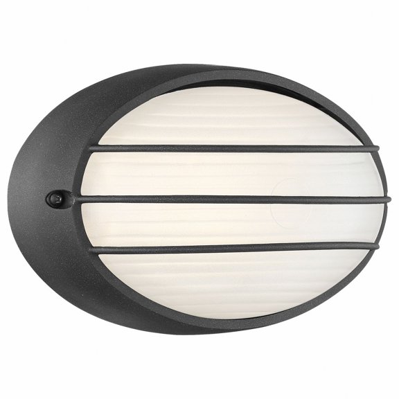 20280LEDDMG-BL/OPL-Access Lighting-Cabo-9W 1 LED Outdoor Bulkhead in Contemporary Style-8.5 Inches Wide by 5.25 Inches Tall-Black Finish