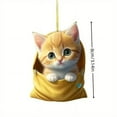 thumbnail image 3 of Tainini 3in Cat Flat Easter Hanging Ornament, Car Rear View Mirror Accessories, Easter Gift, 3 of 6
