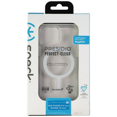 Speck - Presidio Perfect-Clear with MagSafe Hard Shell Case for iPhone 13 mini & iPhone 12 mini - Clear